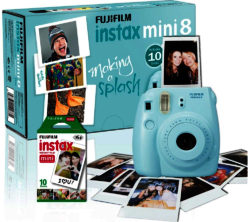 FUJIFILM  Instax Mini 8 Instant Camera & 10 Shot Bundle - Blue